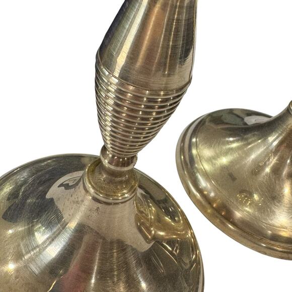 Heavy brass  Candlestick Holders 9.5” - Picture 4 of 7